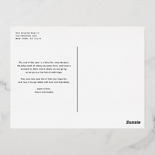 Retro Bold Typography Black Prettige feestdagen Fo (Achterkant)