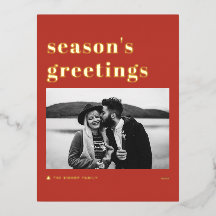 Retro Bold Typography Red Sason's groeten