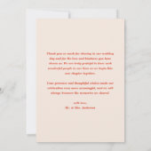 Retro Bold Typography Wedding Photo Bedankkaart (Achterkant)