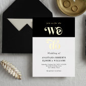 Retro Bold We Do Real Gold Folie Bruiloft Uitnodig Folie Uitnodiging