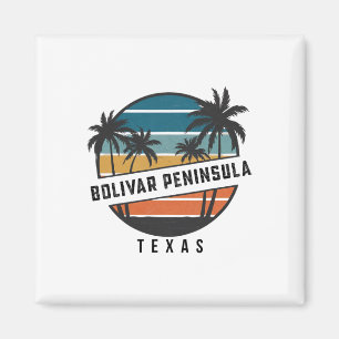 Retro Bolivar Schiereiland Texas Surfplank Surfen Magneet