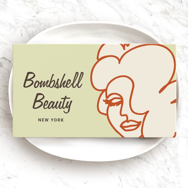 Retro Bombshell Lash Diva Beauty Verbeteringen Log Visitekaartje (Creator heeft geüpload)