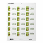 Retro Bomen Adresetiketten Etiket (Full Sheet)