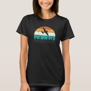 Retro bommenwerper vliegtuig piloot vintage zonson t-shirt