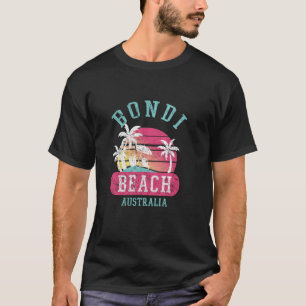 Retro Bondi Beach Australië Noodlijdende Graphic D T-shirt