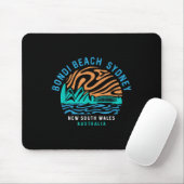  Retro Bondi Beach Australië Surfer Muismat (Met muis)
