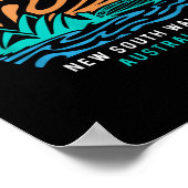 Retro Bondi Beach Australië Surfer Poster (Hoek)