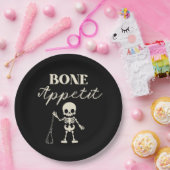  Retro Bone Appetite Spooky Halloween Papieren Bordje (Feest)
