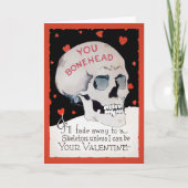 Retro Bonehead Valentijnsdag Kaart (Voorkant)