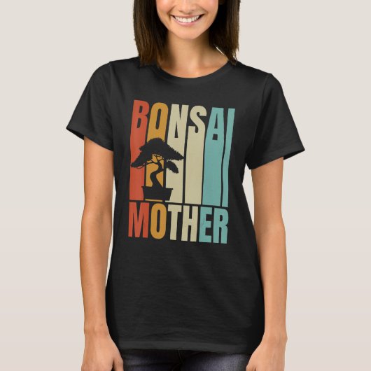 Retro Bonsai Mother   Bonsai Tree T-shirt (Voorkant)