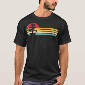 Retro Bonsai Tree Silhouet, onderdrukt T-shirt