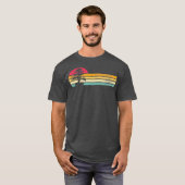 Retro Bonsai Tree Silhouet, onderdrukt T-shirt (Voorkant volledig)