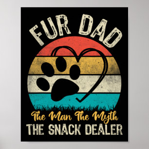 Retro bont papa de man de mythe de snackdealer doe poster