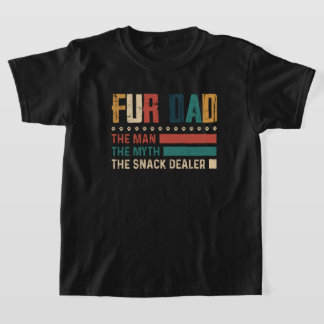Retro bont vader het Man de mythe de snackdealer T-shirt