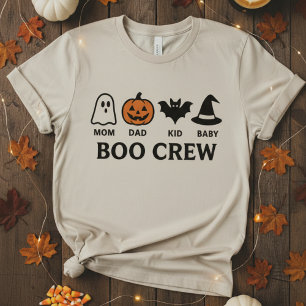 Retro “Boo Crew” Familie Matching Halloween T-Shir T-shirt