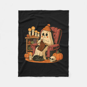 Retro Boo Geest Garencrochet Breien Halloween Zo Fleece Deken