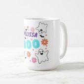  Retro Boo Halloween Bloemen Ontwerp Koffiemok (Voorkant rechts)