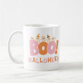 Retro Boo Halloween Cool Schattige Modern Koffiemok (Links)