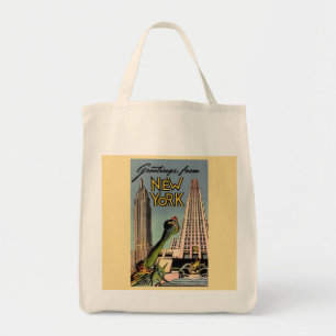 Retro boodschappentas New York City Tote Bag