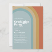 Retro boog foto diploma uitnodiging (Achterkant)