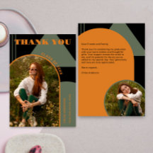 Retro boog Groen & Sinaasappel 2 foto Afstuderen