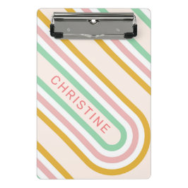 Retro boog lijnen pastel roze minimaal mini klembord