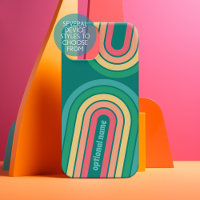 Retro boog pastel regenboogkleuren aangepaste naam