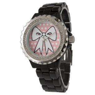 Retro Boog Roze Horloge