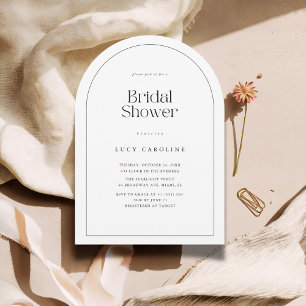 Retro Boog Stijl Koppel Foto Vrijgezellenfeest Kaart