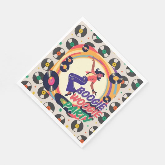 Retro Boogie Woogie Party Paper Servet (Hoek)