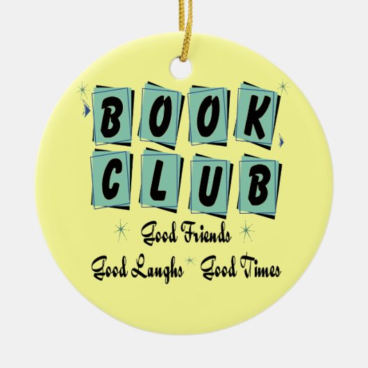 Retro Book Club Ornament - Goede Vrienden (Voorkant)