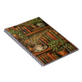 Retro book lover art notitieboek (Rechterzijde)