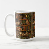 Retro book lover woodland animals koffiemok (Links)
