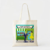 Retro Book Lovers Canvas tas (Voorkant)