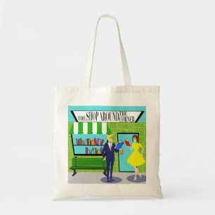 Retro Book Lovers Canvas tas