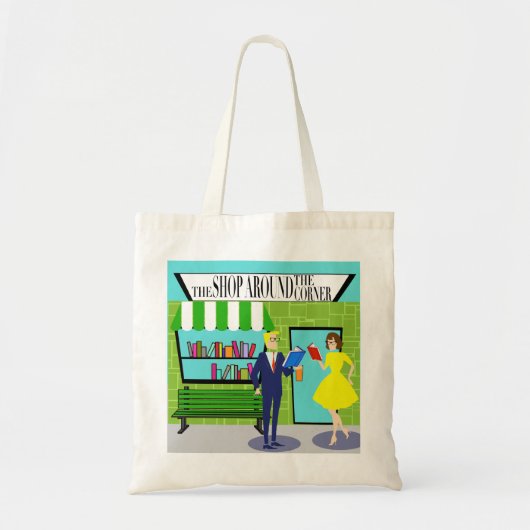 Retro Book Lovers Canvas tas (Voorkant)