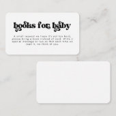 Retro Books voor Baby shower Enclosure Kaart (Voorkant / Achterkant)