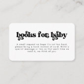 Retro Books voor Baby shower Enclosure Kaart (Voorkant)