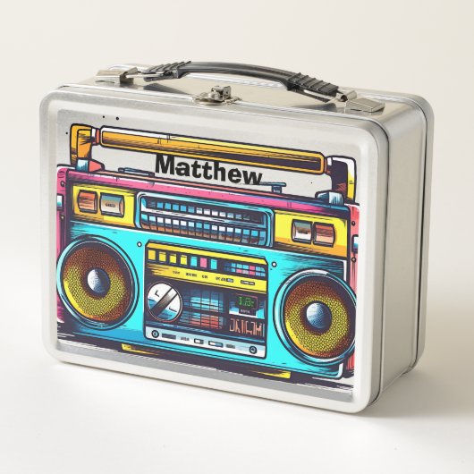 Retro Boom Box gepersonaliseerd (Voorkant)
