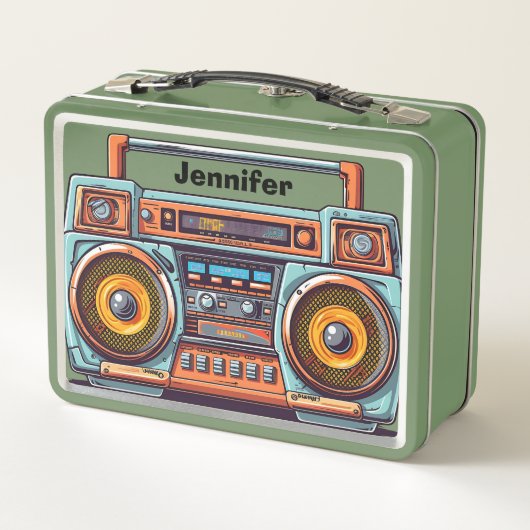 Retro Boom Box gepersonaliseerd (Achterkant)