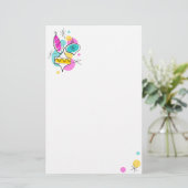 Retro Boomblaadjes Groep papierwaren (Staand voorkant)