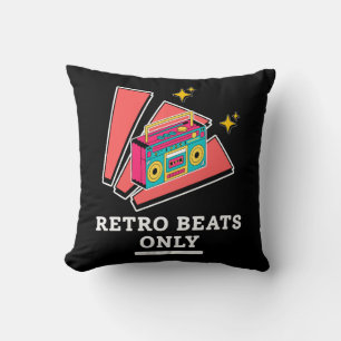 Retro Boombox 80s 90s Vintage Muziek Beats Kussen