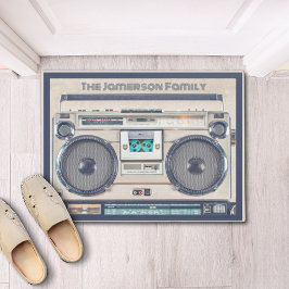 Retro Boombox Beige Deurmat