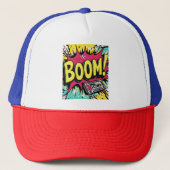 Retro Boombox Blast Trucker Pet (Voorkant)