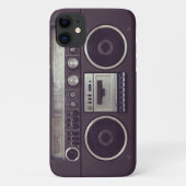 Retro Boombox Cassette Player Funny Case-Mate iPhone Case (Achterkant)