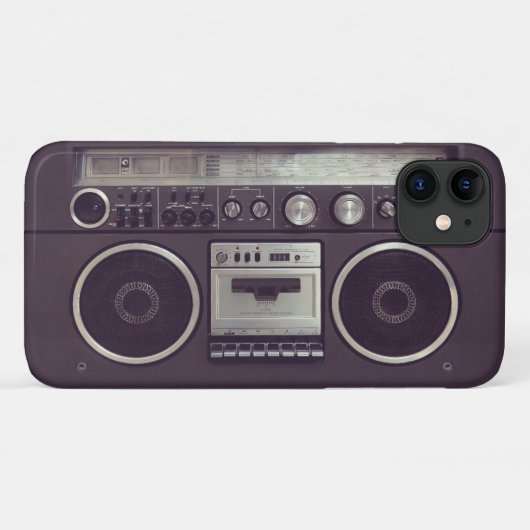 Retro Boombox Cassette Player Funny Case-Mate iPhone Case (Achterkant (horizontaal))