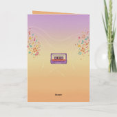 Retro Boombox "Crank Up The Fun" Birthday Card Kaart (Achterkant)
