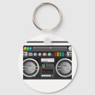 retro boombox ghetto blaster grafisch sleutelhanger