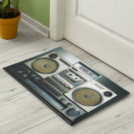 Retro Boombox Grey Deurmat