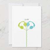 Retro Boombox Indie Mixtape Bruiloft Blauw / Limoe Kaart (Achterkant)